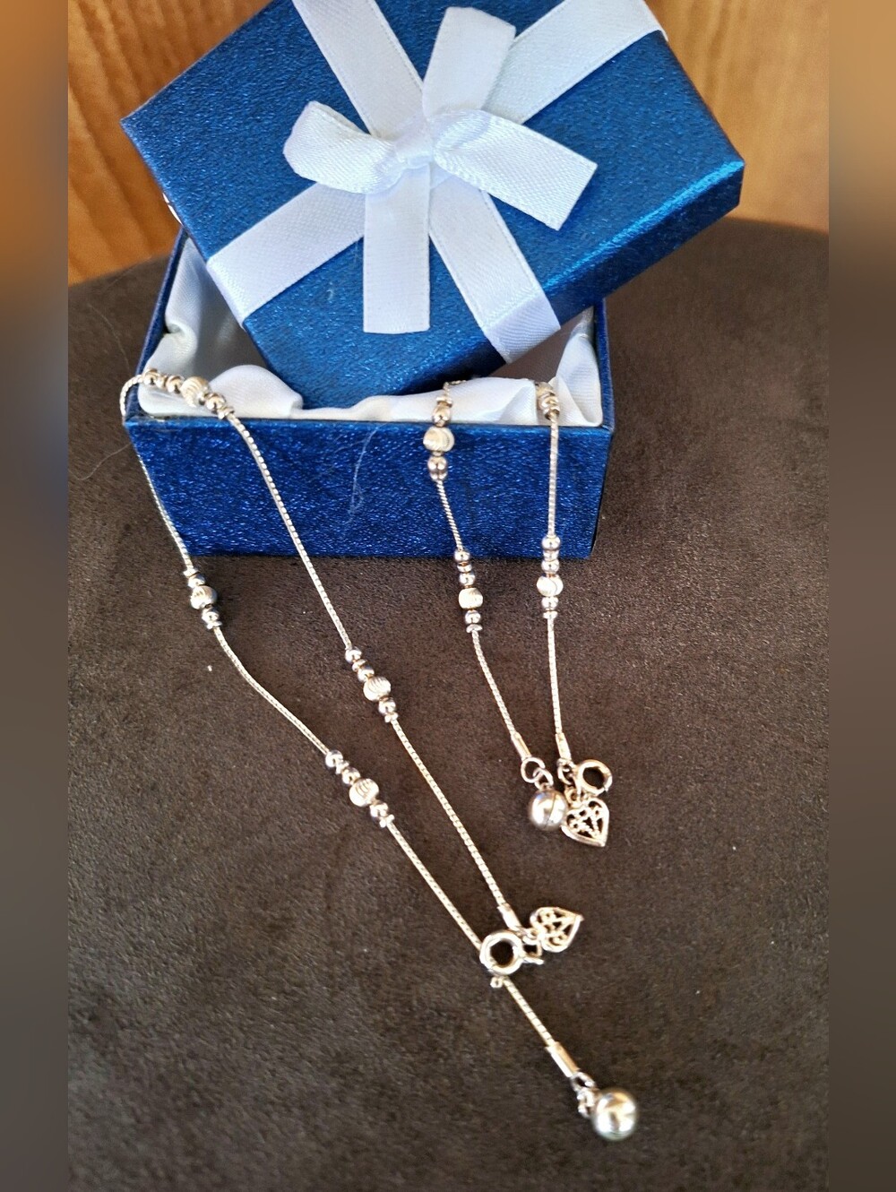 925 sterling silver bracelet and anklet set